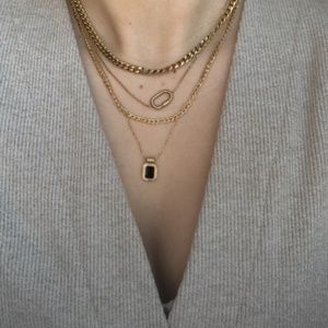 BN Gold tone layering necklace